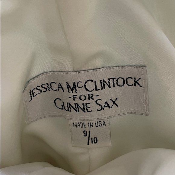 Vintage Jessica McClintock for Gunne Sax Strapless Cream Dress - Picture 5 of 5